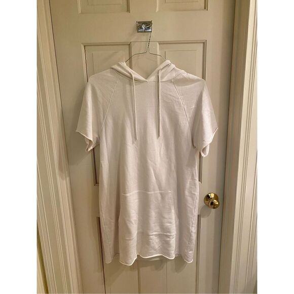 COTTON CITIZEN HOODED COTTON TERRY MINI DRESS - Picture 1 of 8